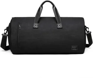 Garment Bags for Business Travel Convertible Travel Duffel Bag Carry on Garment Bag 2 in 1 Weekender Suit Bag for Men Women (Black)