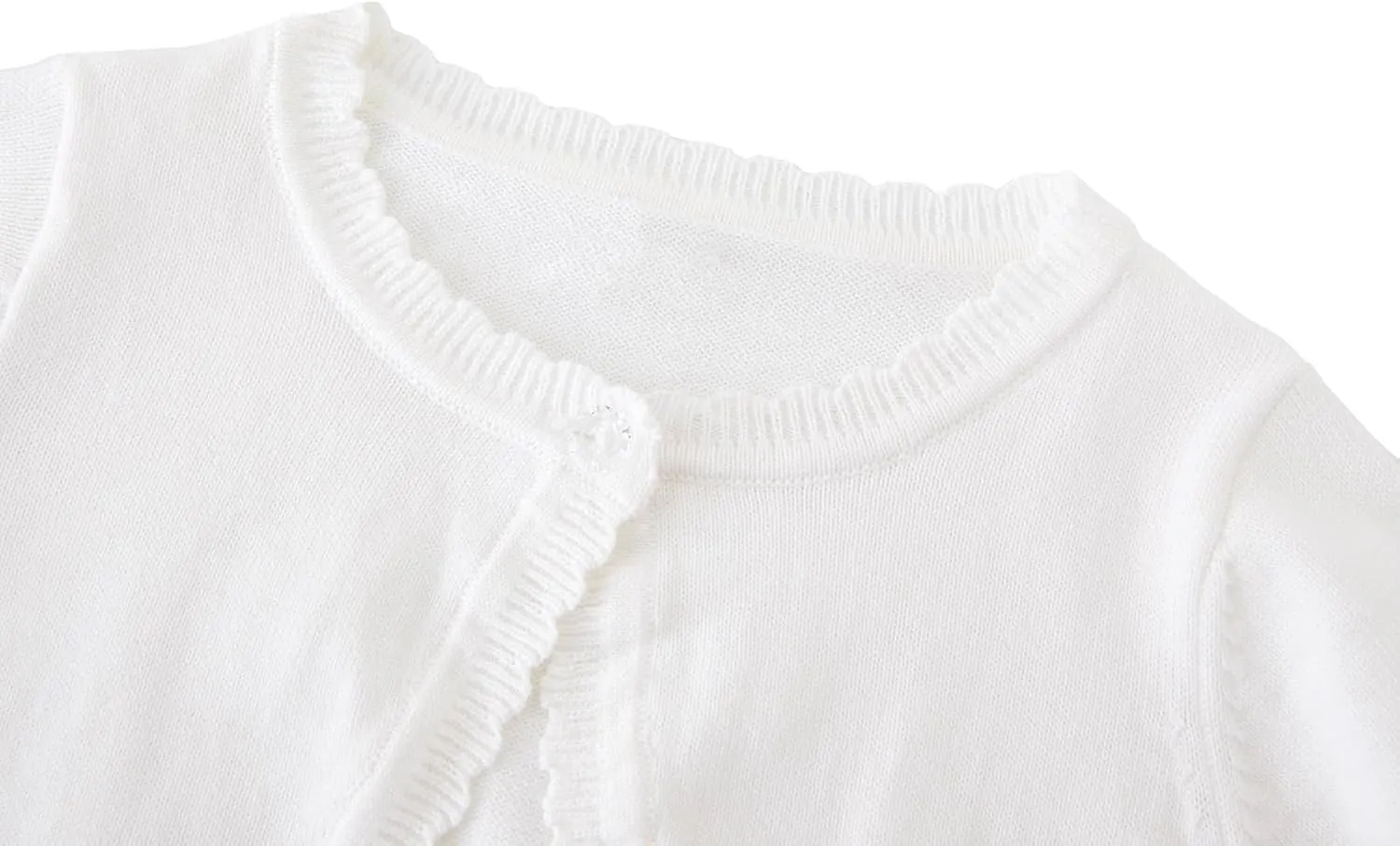 Girls Bolero Cardigan Sweater Toddler Kids Long Sleeve Button Knit Shrug Cropped Cover Up Jacket Tops