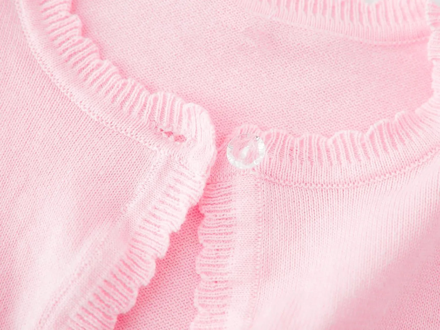 Girls Bolero Cardigan Sweater Toddler Kids Long Sleeve Button Knit Shrug Cropped Cover Up Jacket Tops