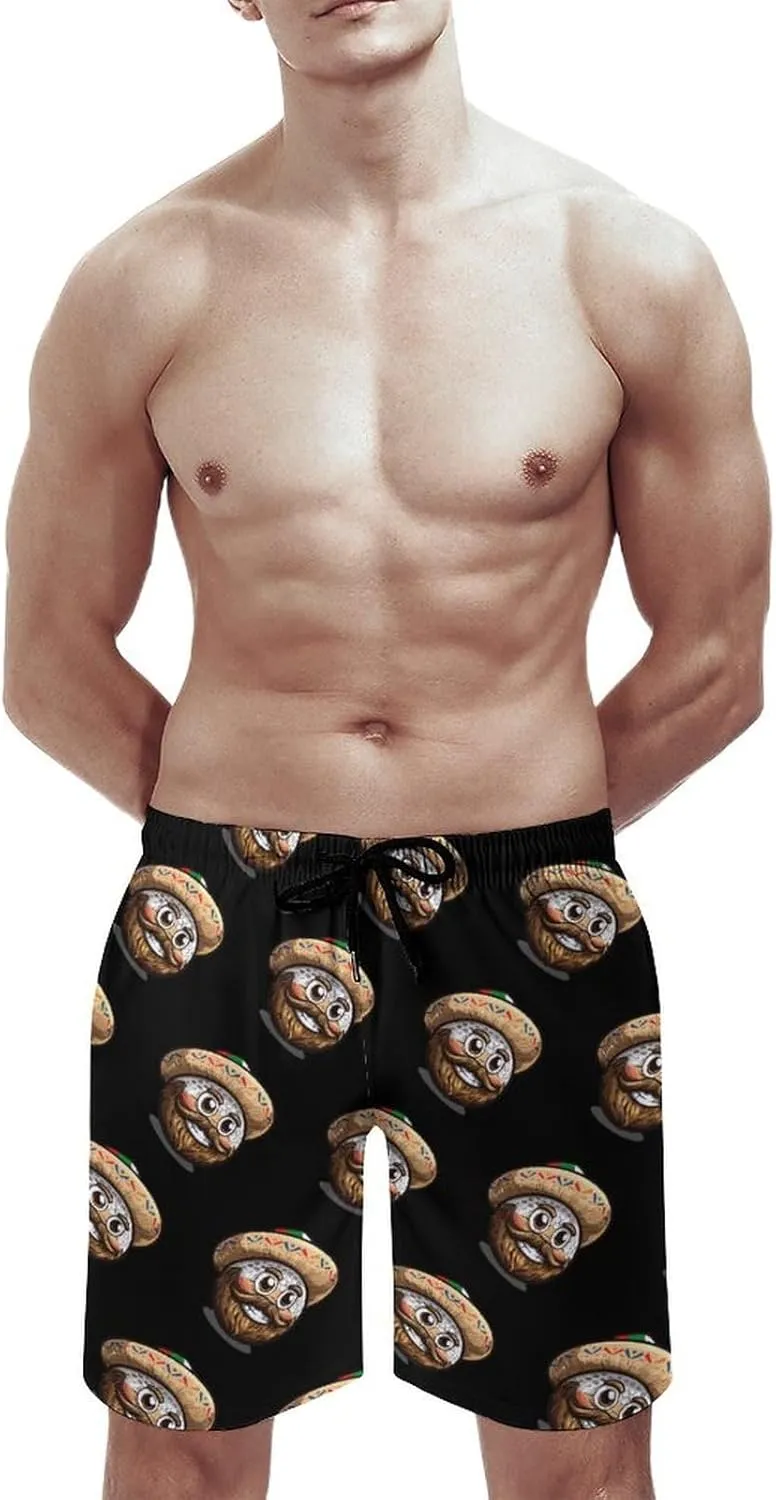 Golf Mexican Hat Cinco De Mayo Men's Swim Trunks Quick Dry Board Shorts Breathable Summer Beach Shorts Bathing Suits