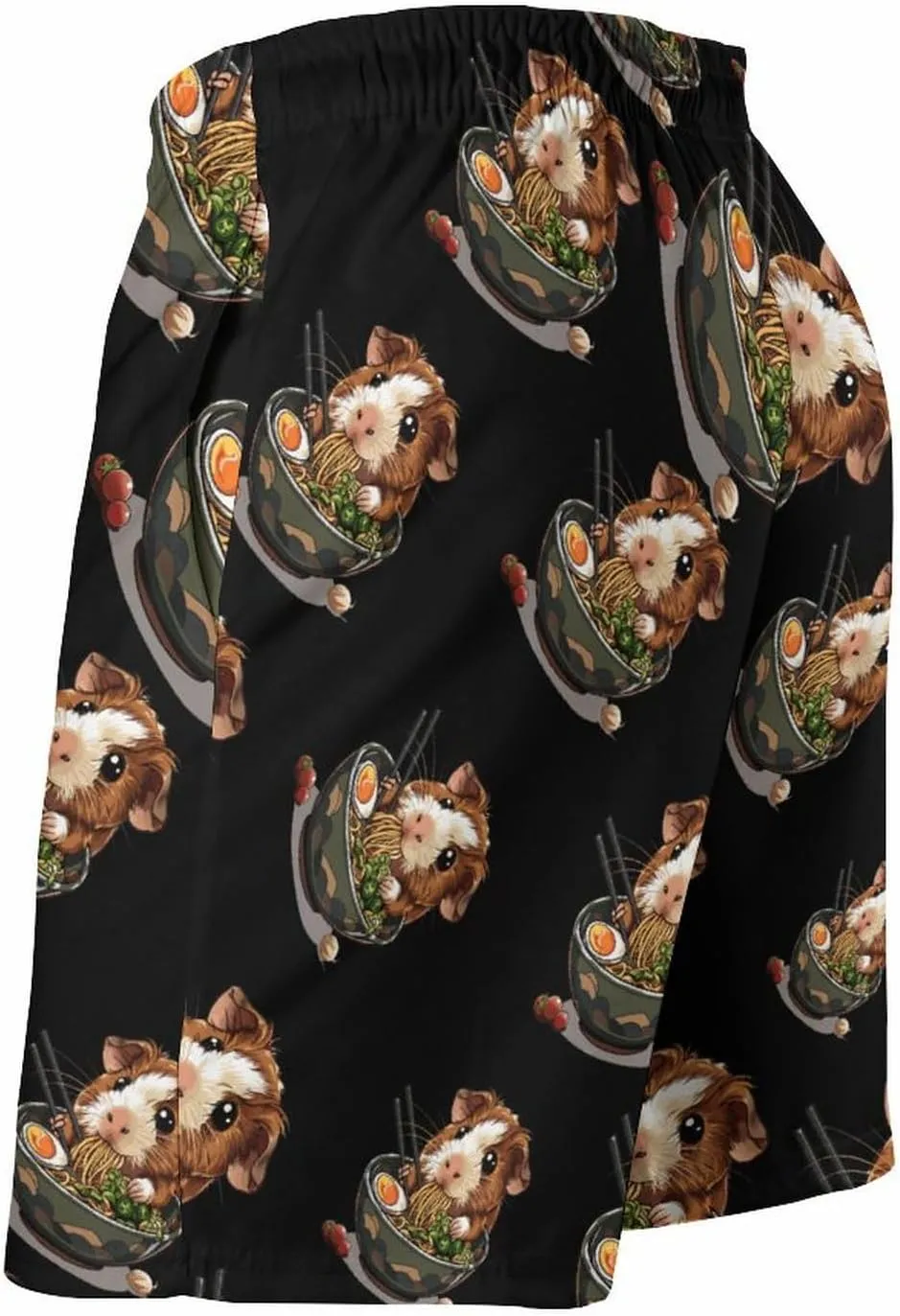 Guinea Pigs Ramen Japanese Noodles Men's Swim Trunks Quick Dry Board Shorts Breathable Summer Beach Shorts Bathing Suits
