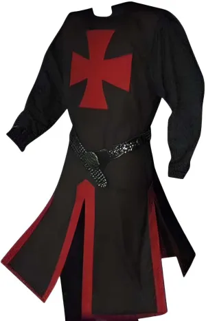 Handmade Medieval Mens Knight Warrior Crusadar Cloak & Sleeveless Tunic Cosplay Costume Halloween Renaissance SCA
