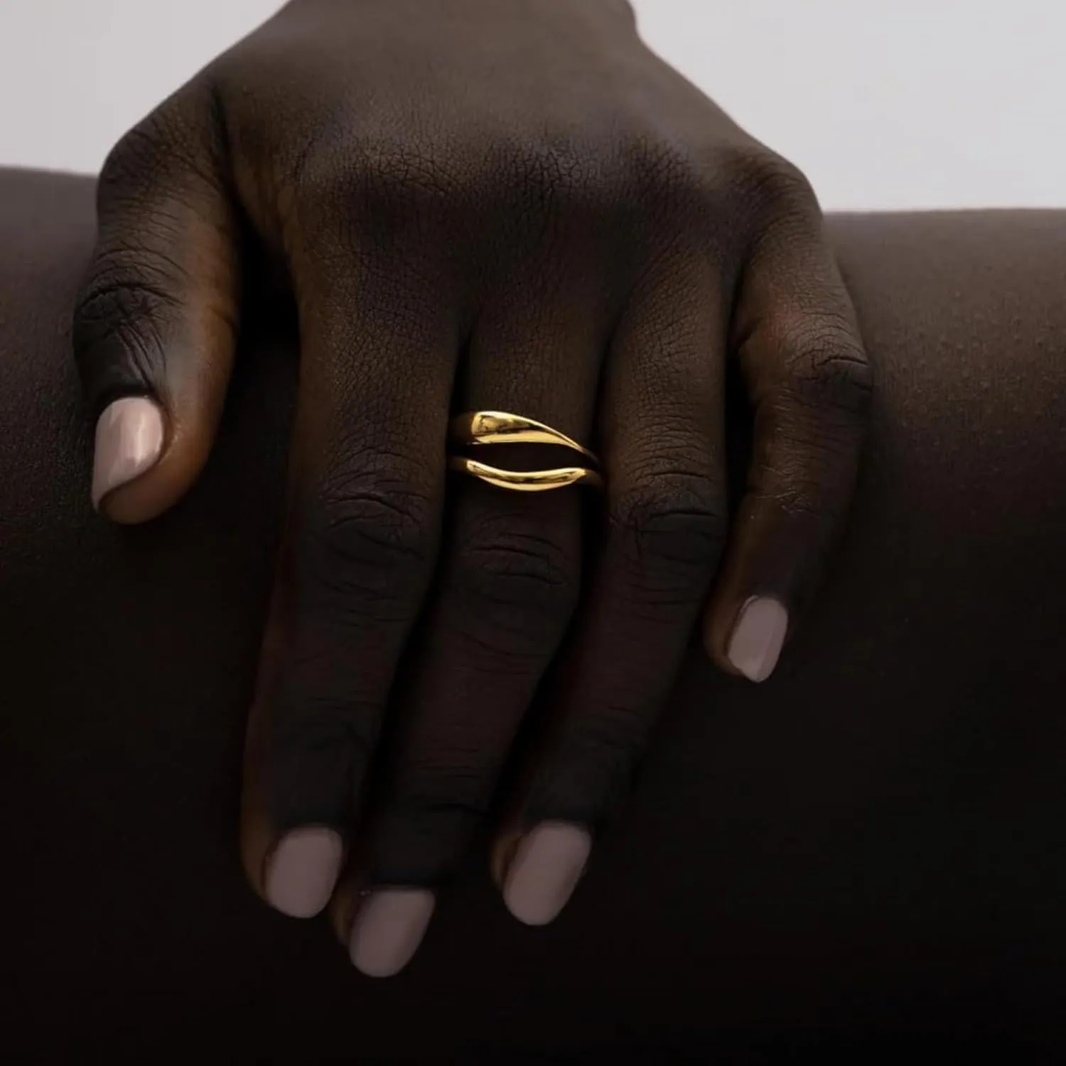 Hey Harper Gold Ring for Women - Gold Plated Stacking Waterproof & Sweatproof Jewerly Ring - Everday Non Tarnish Cute Fashion Circle Rings