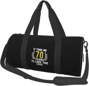 It Took Me 70 Years to Look This Good Convertible Garment Bag with Shoulder Strap, Carry on Garment Duffel Bag for Men Women - Rolling Foldable for Travel Luggage Bags (Black)