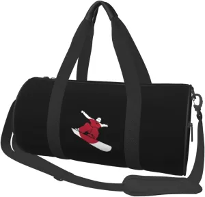 Japan Flag Snowboard Convertible Garment Bag with Shoulder Strap, Carry on Garment Duffel Bag for Men Women - Rolling Foldable for Travel Luggage Bags (Black)