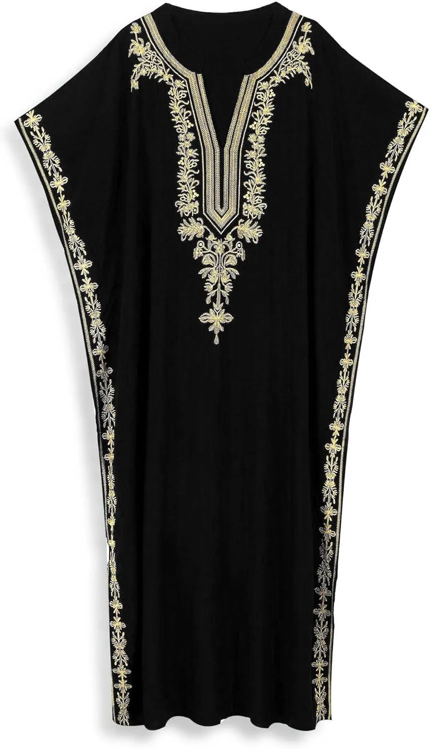 Kaftan Cover up for Women Maxi Beach Dresses Plus Size Caftan Loungewear African Muumuu Dress Lightweight Beachwear