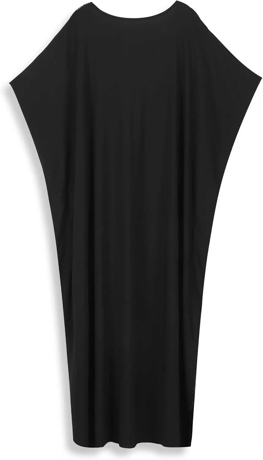 Kaftan Cover up for Women Maxi Beach Dresses Plus Size Caftan Loungewear African Muumuu Dress Lightweight Beachwear