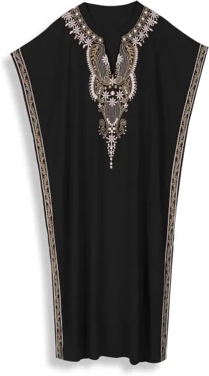 Kaftan Cover up for Women Maxi Beach Dresses Plus Size Caftan Loungewear African Muumuu Dress Lightweight Beachwear