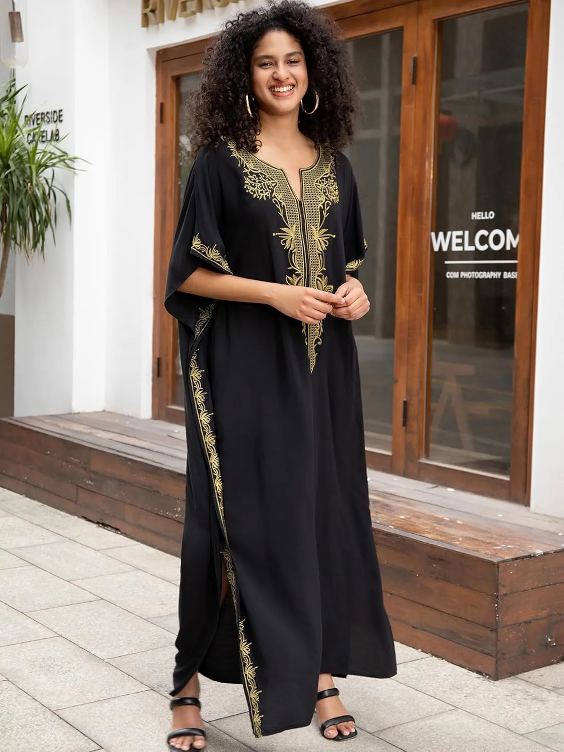Kaftan Cover up for Women Maxi Beach Dresses Plus Size Caftan Loungewear African Muumuu Dress Lightweight Beachwear