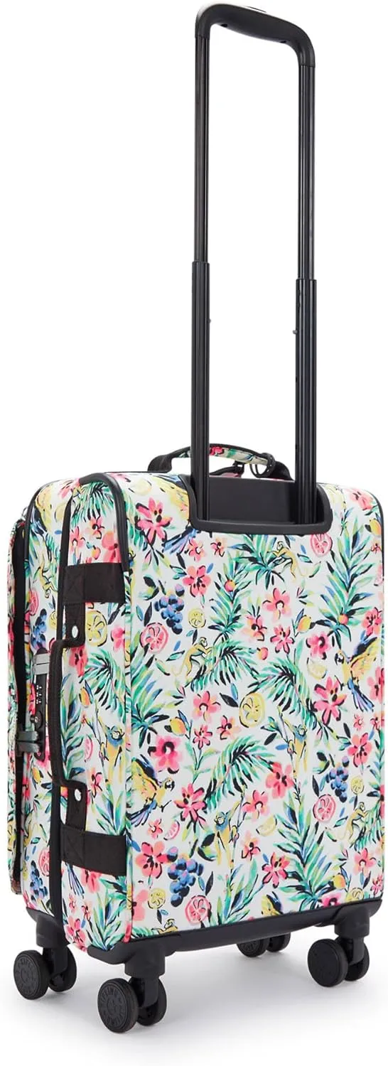 Kipling Women's Spontaneous Small Prt Softside Spinner Wheel Luggage, Integrated TSA Accepted Lock