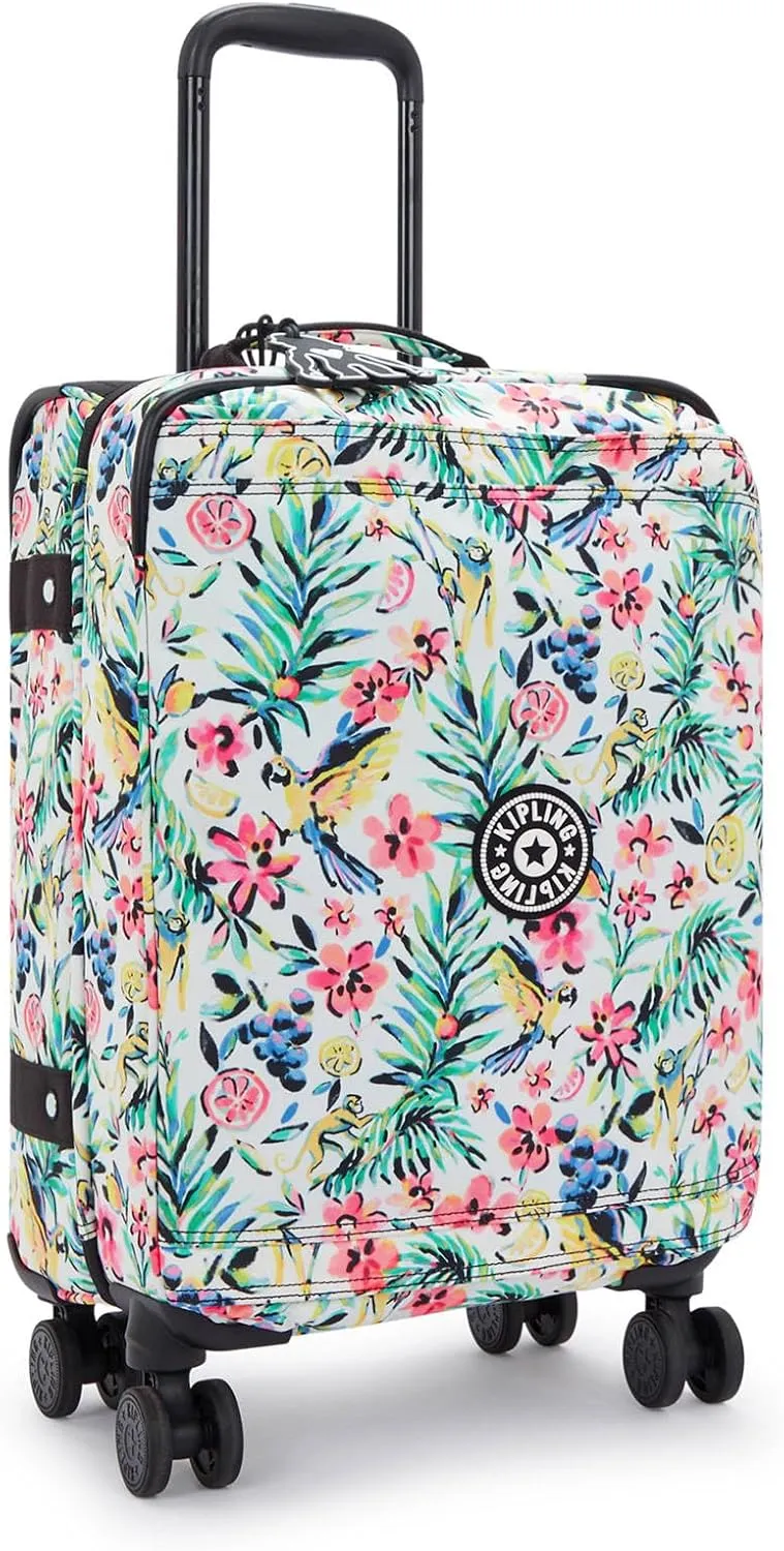 Kipling Women's Spontaneous Small Prt Softside Spinner Wheel Luggage, Integrated TSA Accepted Lock