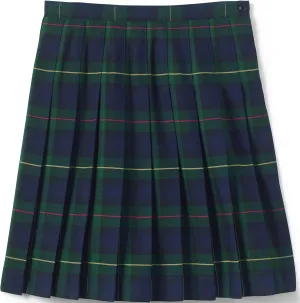 Lands' End School Uniform Girls Plaid Pleated Skirt Below The Knee