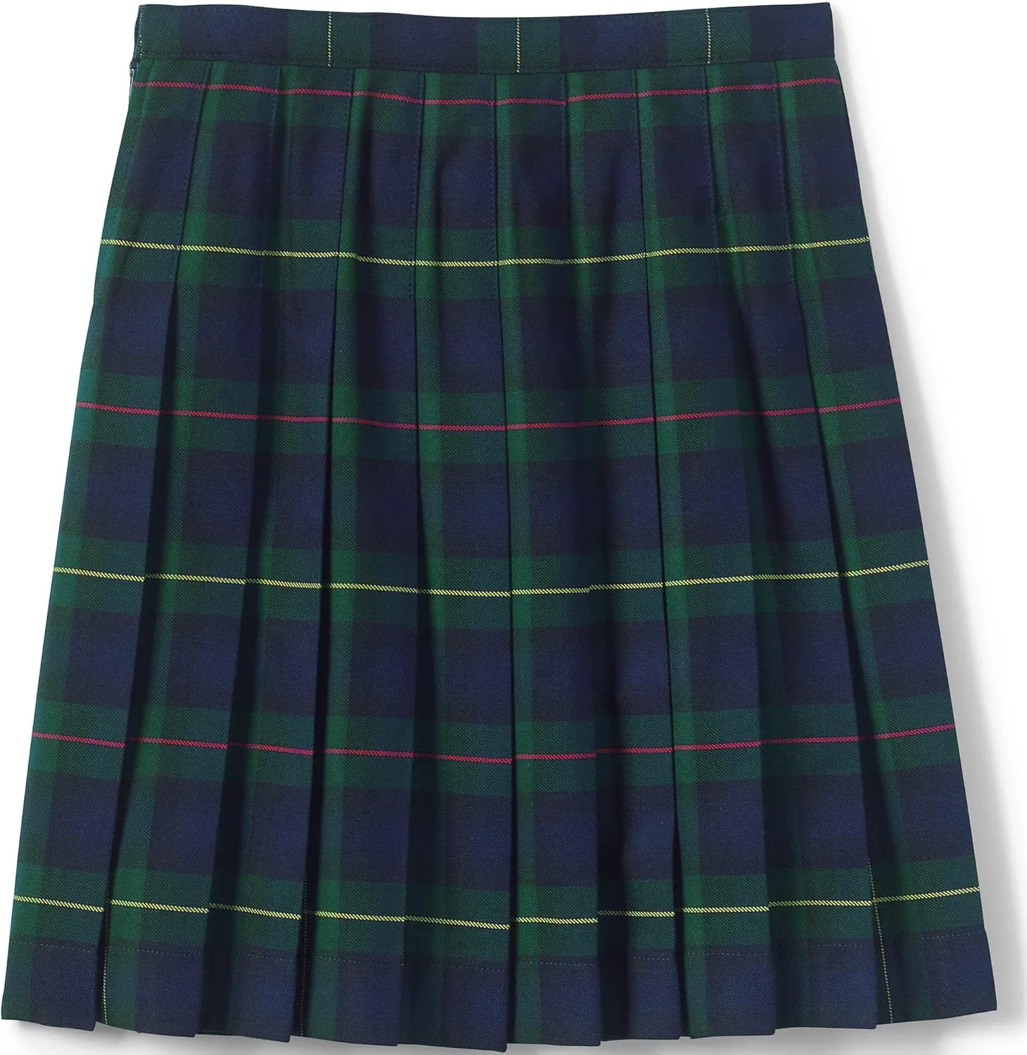 Lands' End School Uniform Girls Plaid Pleated Skirt Below The Knee