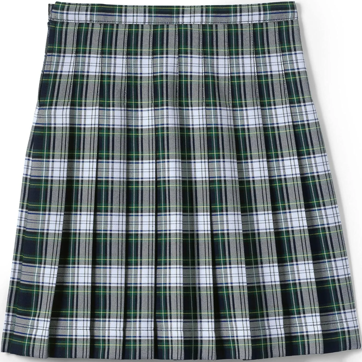 Lands' End School Uniform Girls Plaid Pleated Skirt Below The Knee