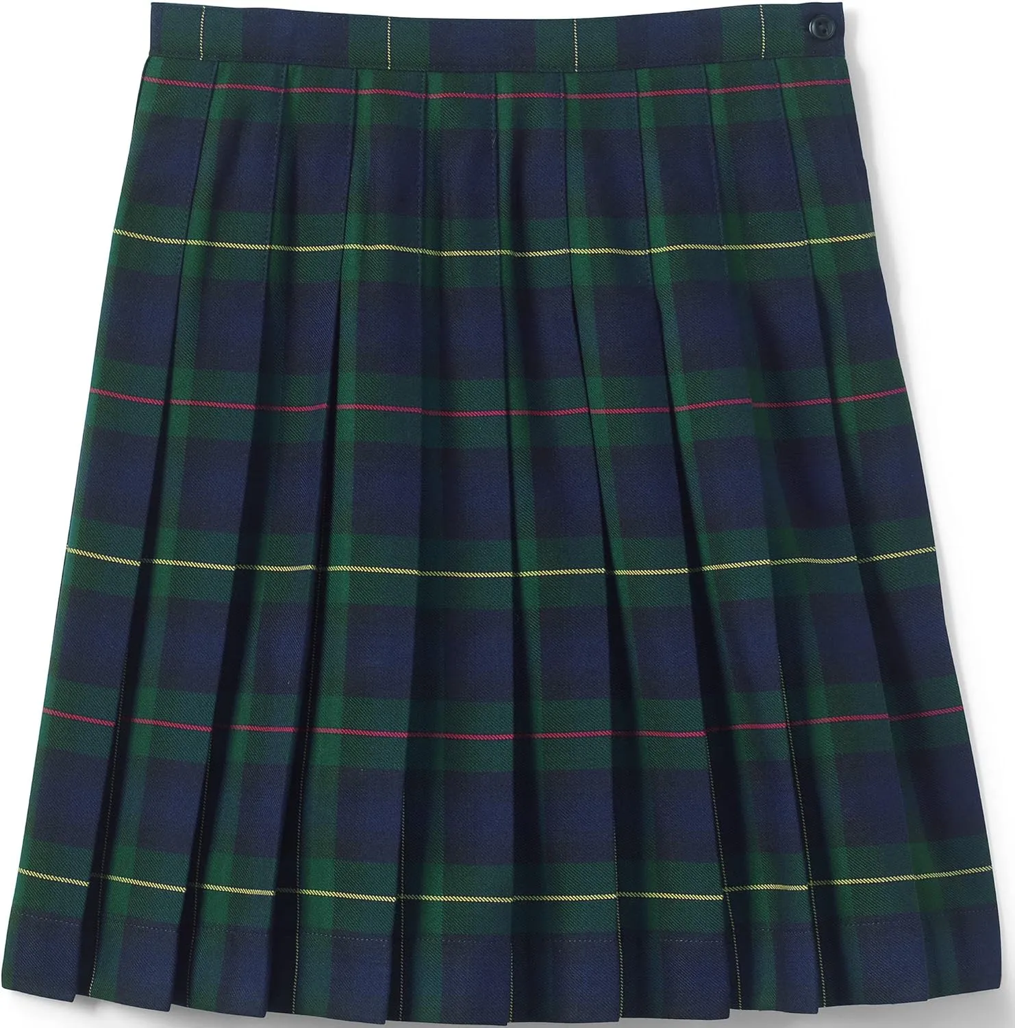 Lands' End School Uniform Girls Plaid Pleated Skirt Below The Knee