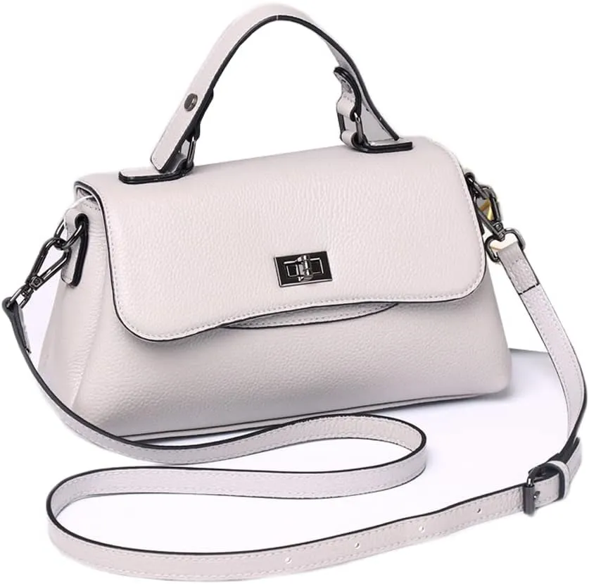 Lock Leather Square Bag Women's Unique Shoulder Bags Tote Bags Top Handle Satchel Handbags