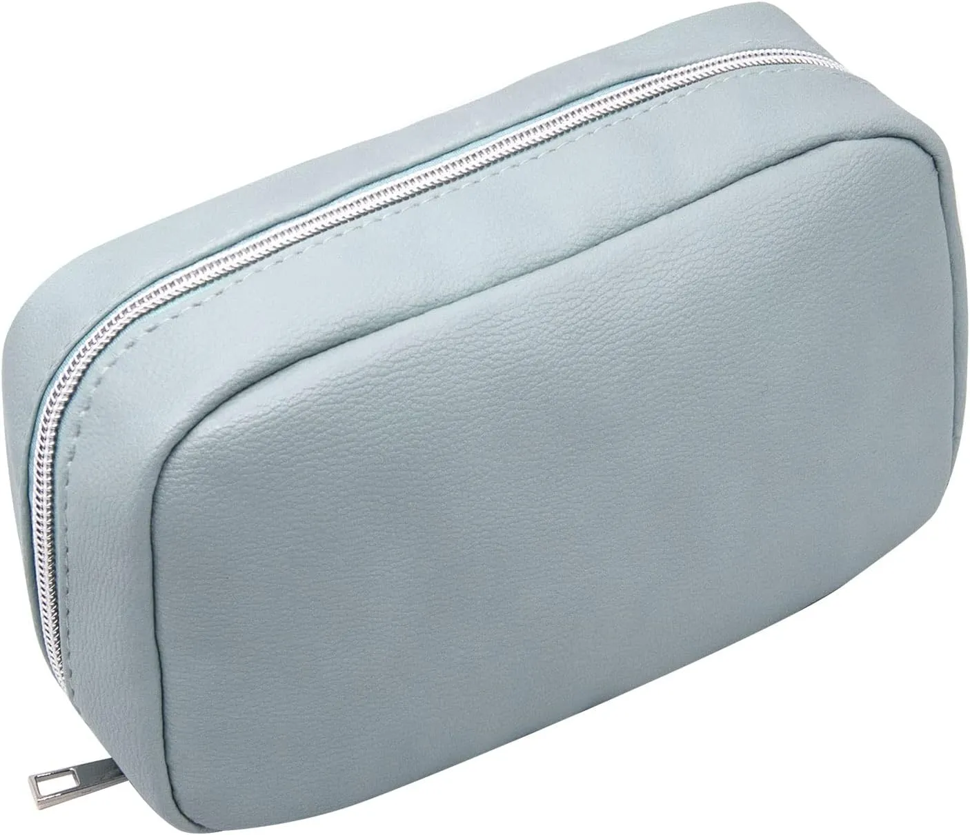 Long Keeper Cosmetic Bags for Women - Water Resistant Make Up Pouch Travel Zipper Toiletry Bag Makeup Organizer (Blue)