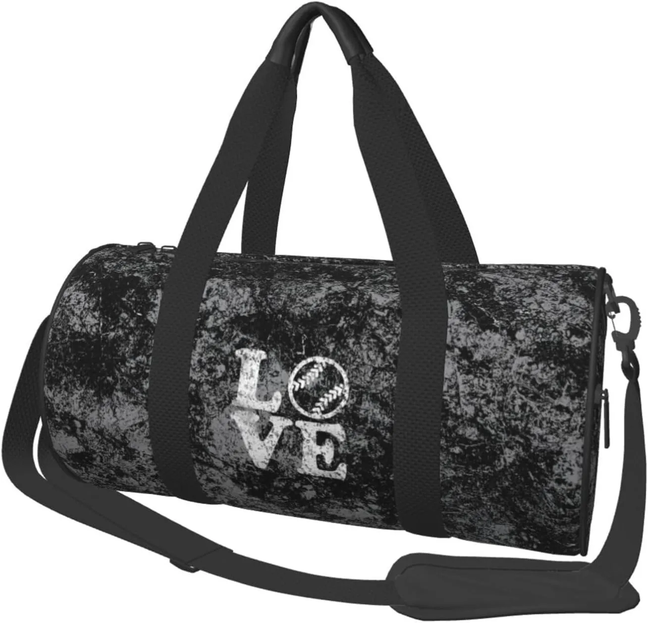 Love Softball Convertible Garment Bag with Shoulder Strap, Carry on Garment Duffel Bag for Men Women - Rolling Foldable for Travel Luggage Bags (Black)