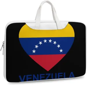 Love Venezuela Leather Bag Laptop Case Slim Water Resistant Computer Bags with Handle Briefcase for Work