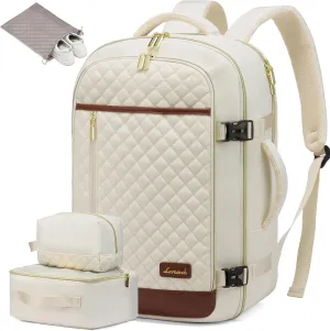LOVEVOOK Large Travel Backpack for Women, 40L Carry on Backpack for Airplanes,TSA Personal Item Travel Bag fits 17" Laptop,Travel Essentials Carry On Bag Flight Approved with 3 Packing Cubes