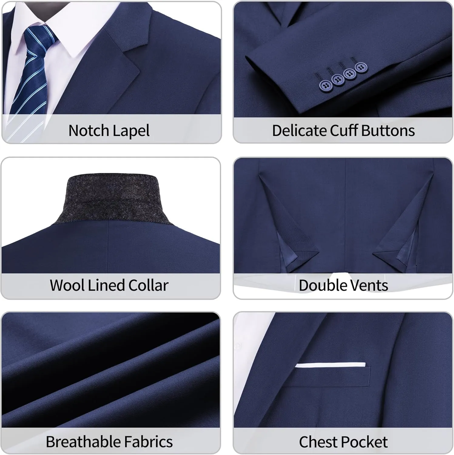 MAGE MALE Mens Slim Fit Suit Jacket 2 Button Blazer Dress Business Wedding Party Jacket