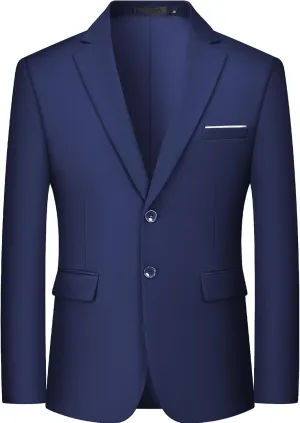 MAGE MALE Mens Slim Fit Suit Jacket 2 Button Blazer Dress Business Wedding Party Jacket
