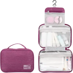 Makeup Toiletry Bag Travel Makeup Cosmetic Bag Large Hanging Toiletry Bag Storage with 3 Compartments Travel Organizer for Men and Women