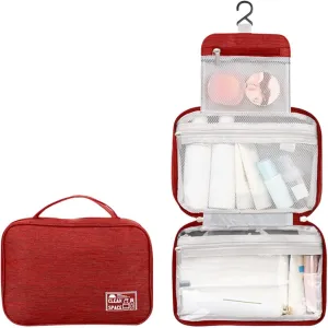 Makeup Toiletry Bag Travel Makeup Cosmetic Bag Large Hanging Toiletry Bag Storage with 3 Compartments Travel Organizer for Men and Women