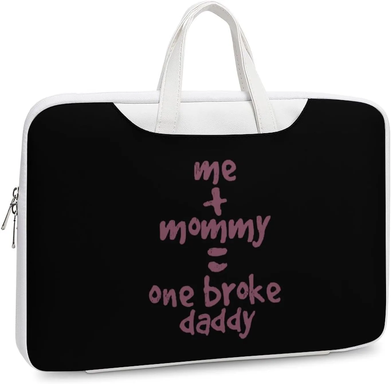 Me And Mommy Broke Daddy Leather Bag Laptop Case Slim Water Resistant Computer Bags with Handle Briefcase for Work