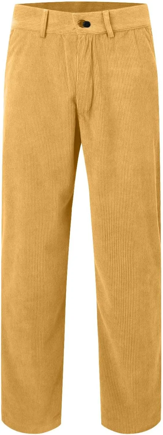 Men's Casual Pants High Waist Zip Off Straight Leg Pants Casual Slim Fit Lightweight Chino Golf Pants Pencil Trousers