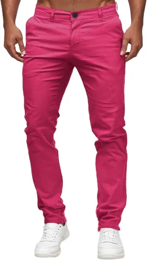 Mens Casual Pants High Waist Zip Off Straight Leg Pants Slim Fit Stretch Lightweight Chino Golf Pants Pencil Trousers