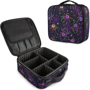 MNSRUU Makeup Bag Multi-colored Spiders Makeup Bag Organizer Travel Cosmetic Bag Portable Large Capacity Toiletry Bag for Women, Make Up Bags with Zipper