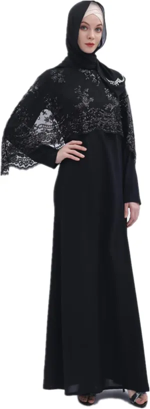Muslim Women's 2 Piece Outfit Set Long Dress Women Dubai Dress Kaftan Abayas with Cloak
