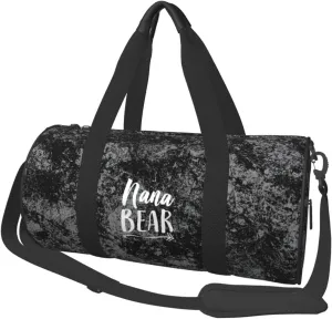 Nana Bear Convertible Garment Bag with Shoulder Strap, Carry on Garment Duffel Bag for Men Women - Rolling Foldable for Travel Luggage Bags (Black)