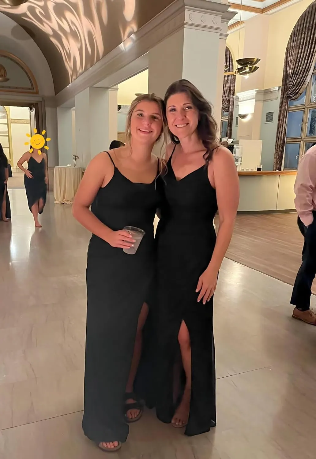 Noras dress Spaghetti Strap Bridesmaid Dresses for Wedding Long with Slit 2025 Chiffon A Line Formal Party Dress NO110