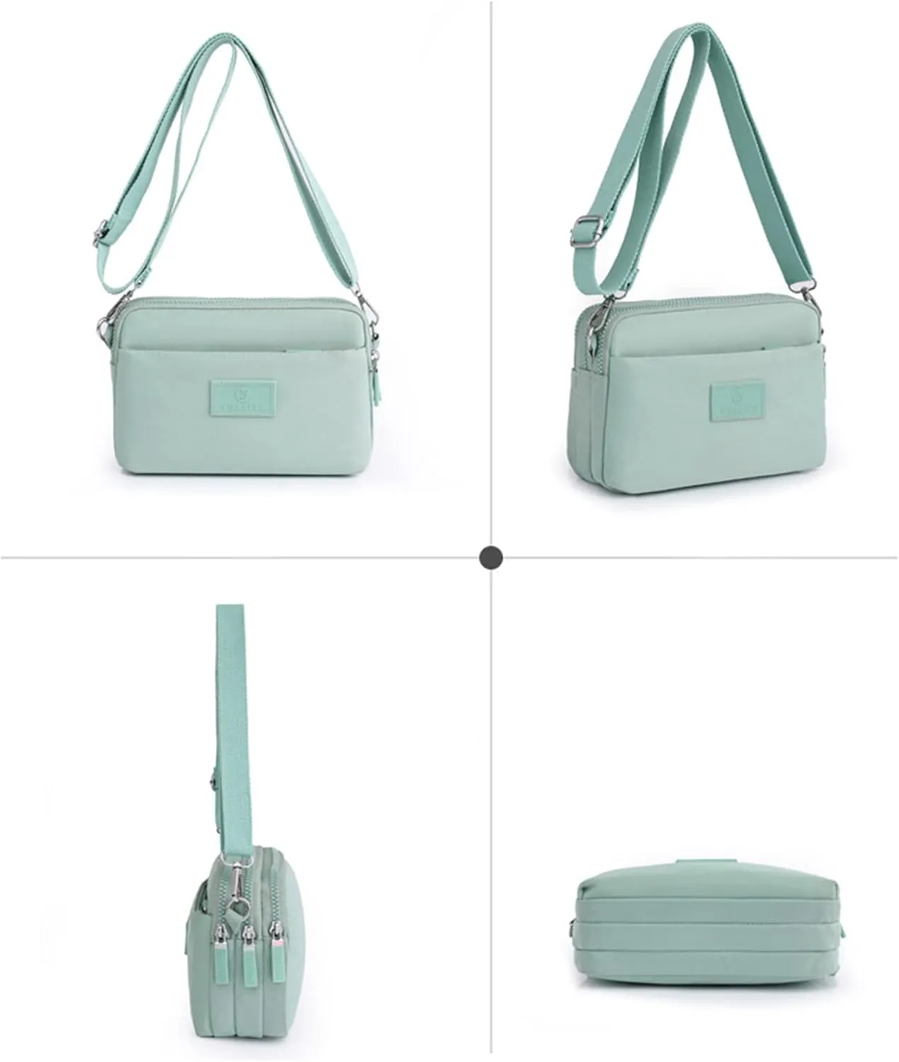 NOTAG Nylon Crossbody Purses Multipockets Shoulder Bags for Girls Daily Handbags Small Purses for Dog Walking