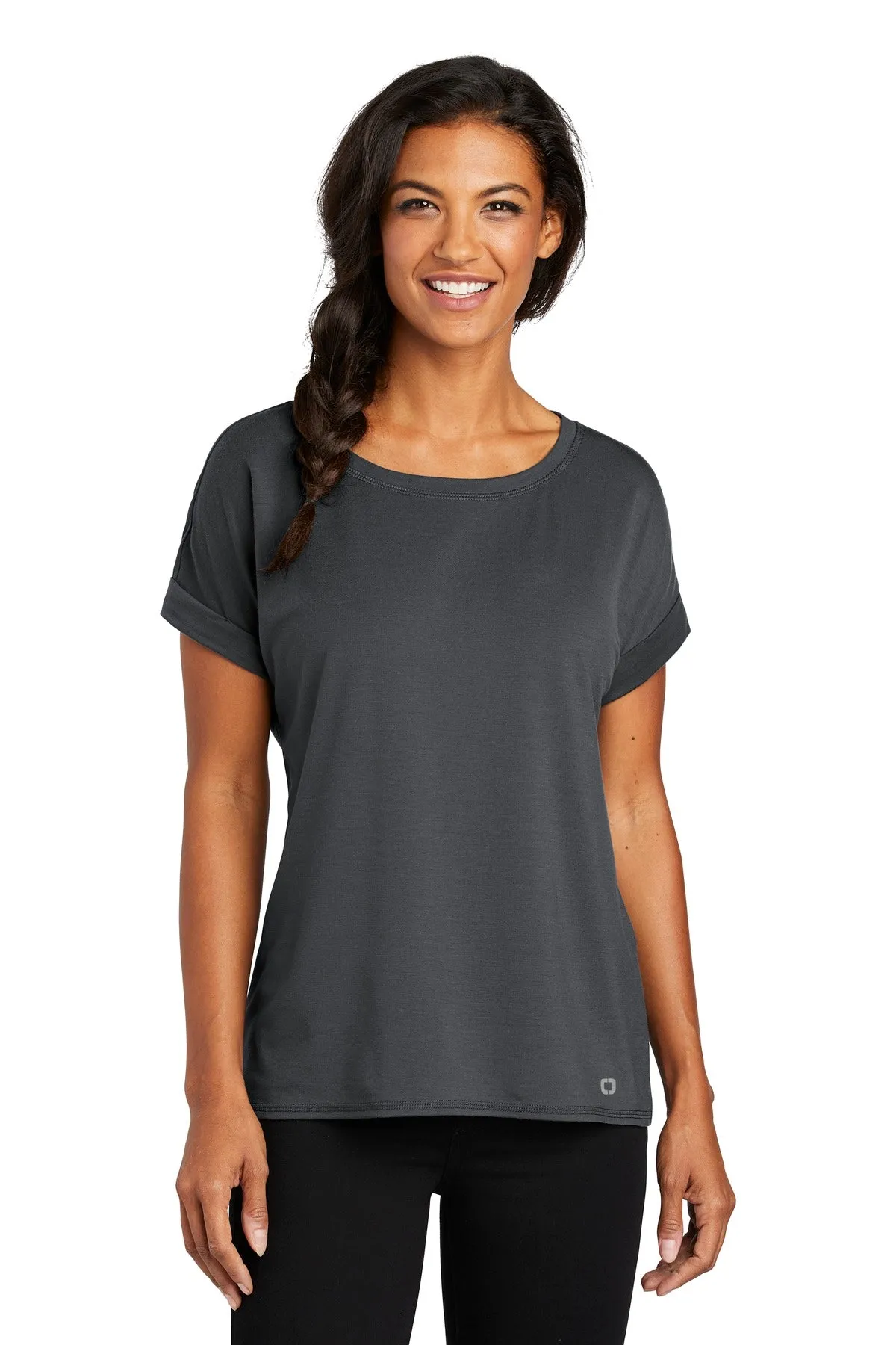 OGIO Ladies Luuma Cuffed Short Sleeve. LOG800