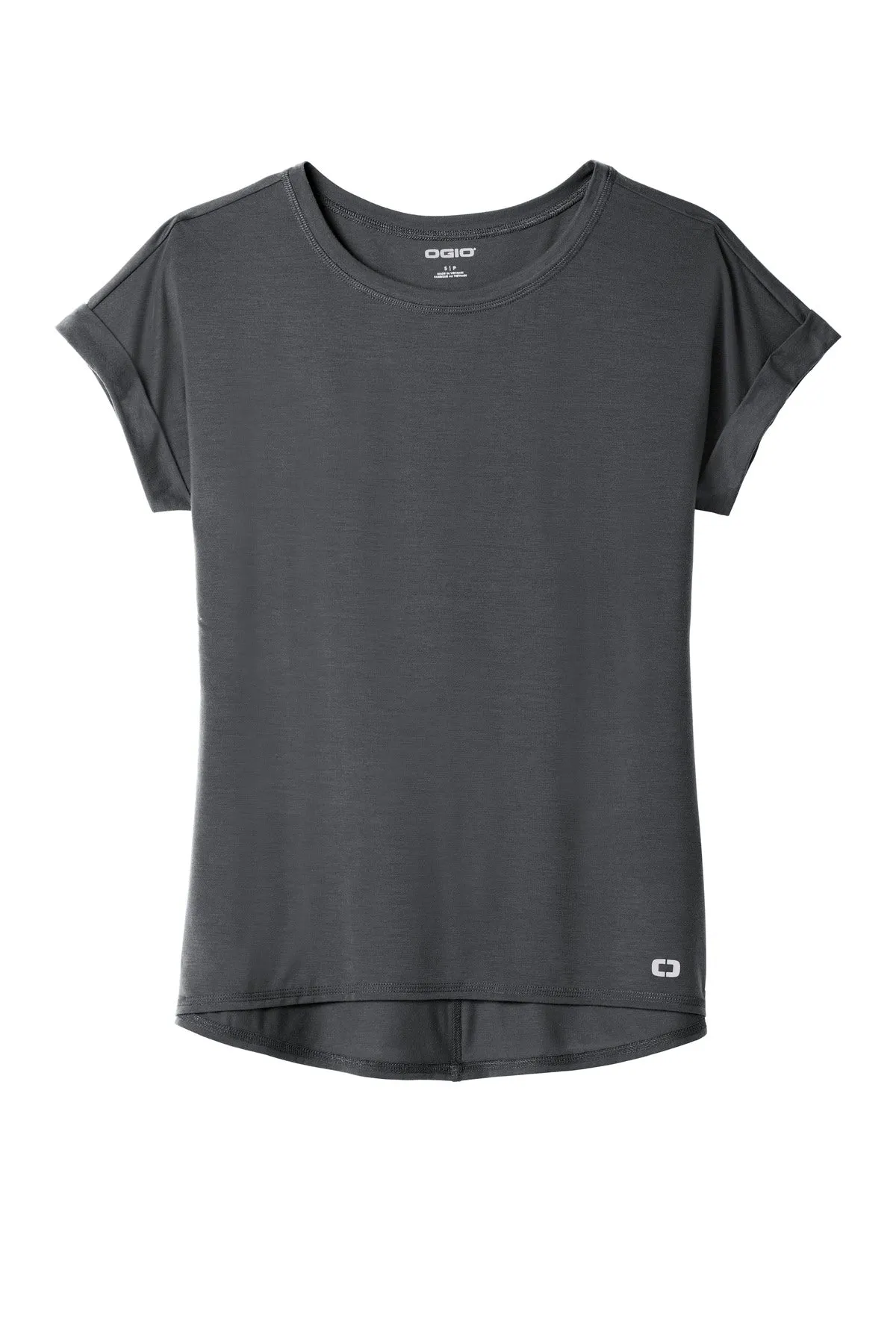 OGIO Ladies Luuma Cuffed Short Sleeve. LOG800