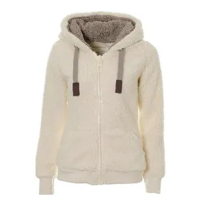 Oversized Sweater 2019 Winter Sherpa Fleece Sweater Oversized 3XL Fluffy Thick Hooded