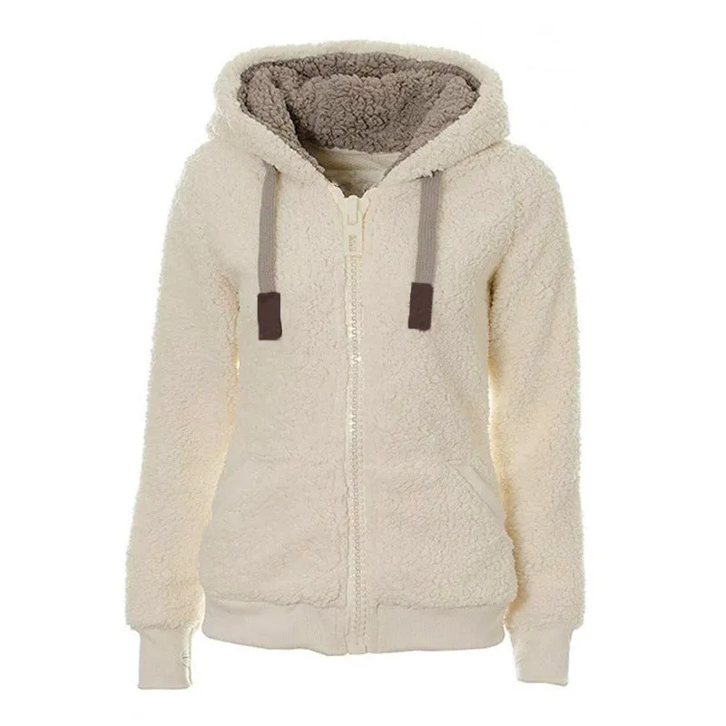Oversized Sweater 2019 Winter Sherpa Fleece Sweater Oversized 3XL Fluffy Thick Hooded