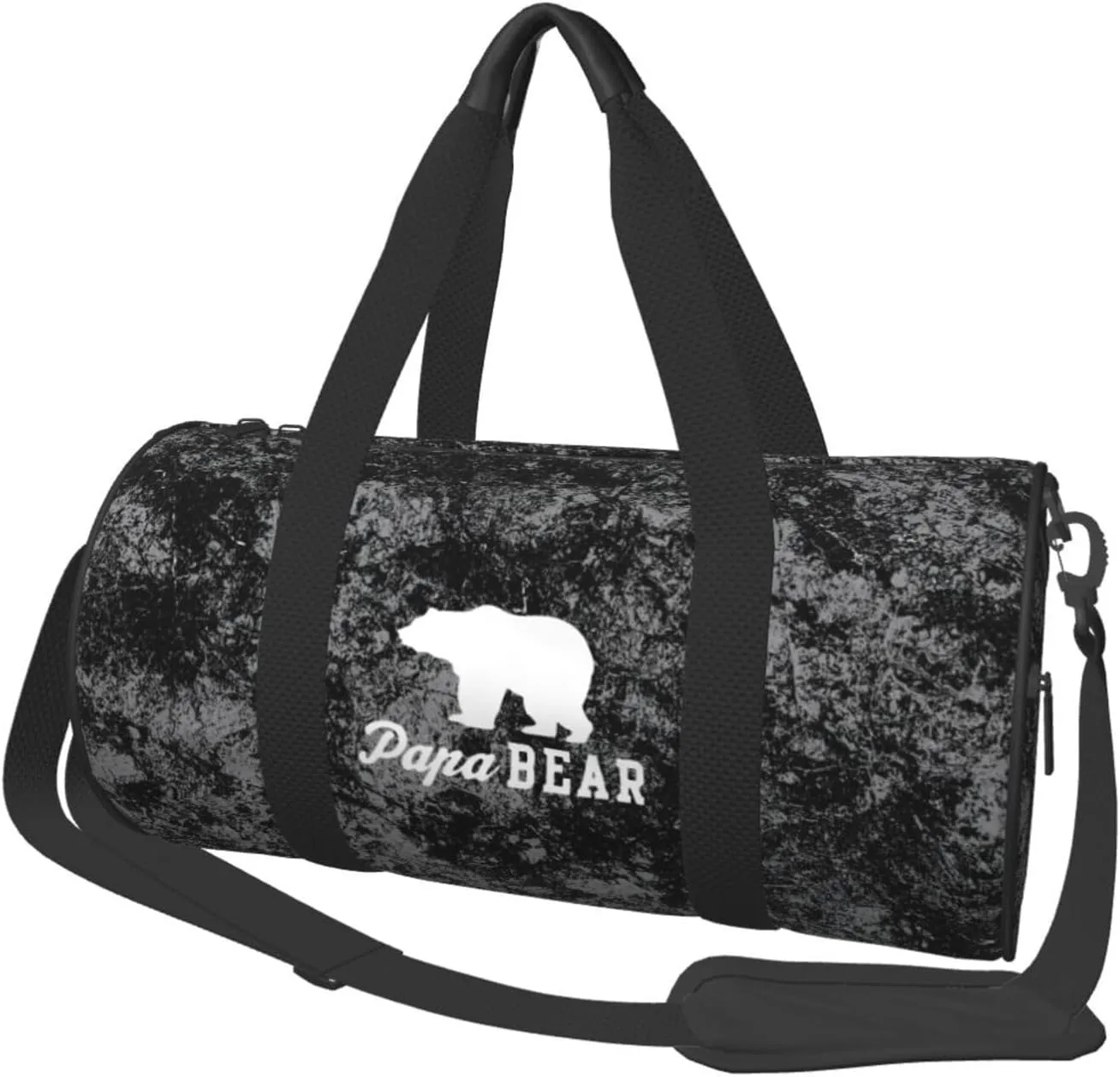 Papa Bear Convertible Garment Bag with Shoulder Strap, Carry on Garment Duffel Bag for Men Women - Rolling Foldable for Travel Luggage Bags (Black)