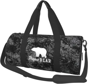 Papa Bear Convertible Garment Bag with Shoulder Strap, Carry on Garment Duffel Bag for Men Women - Rolling Foldable for Travel Luggage Bags (Black)