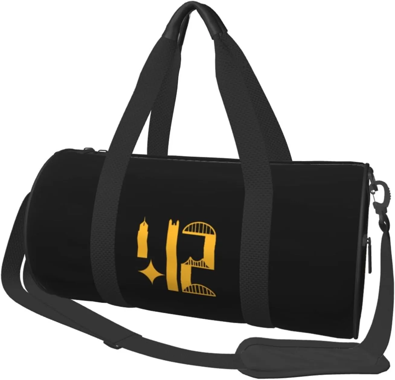 Pittsburgh Skyline 412 Convertible Garment Bag with Shoulder Strap, Carry on Garment Duffel Bag for Men Women - Rolling Foldable for Travel Luggage Bags (Black)