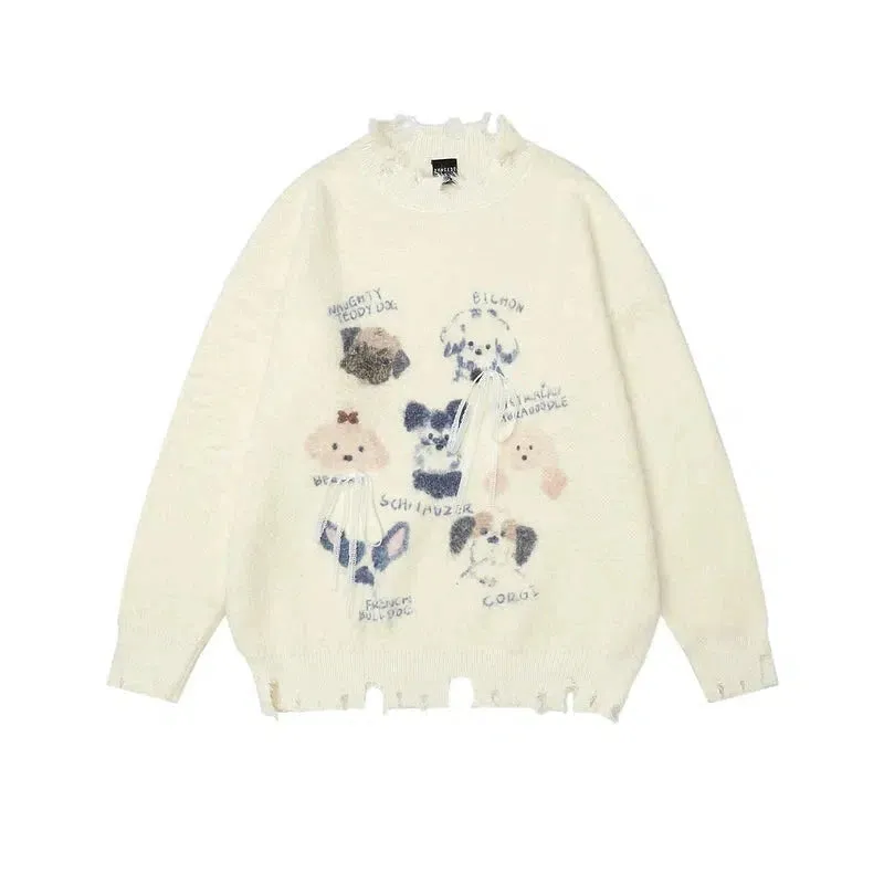 Playful Puppy Knit Sweater