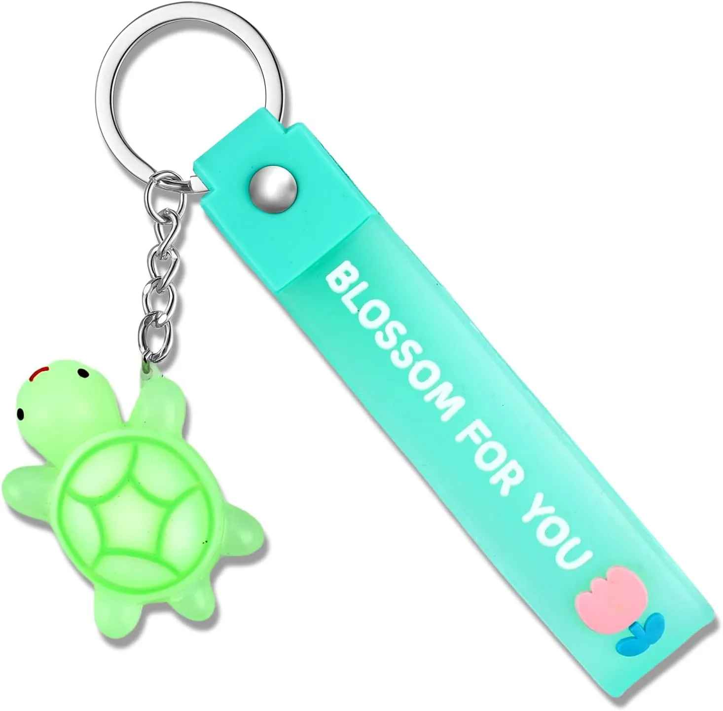 PLwelth Turtle Keychain for Women Girls Cute Sea Turtle Keychain with Wristlet Beach Charms Accessories for Bag Purse Handbag Backpack Personalized Ocean Animal Jewelry Gifts for Her Birthday