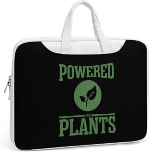 Powered by Plants Leather Bag Laptop Case Slim Water Resistant Computer Bags with Handle Briefcase for Work
