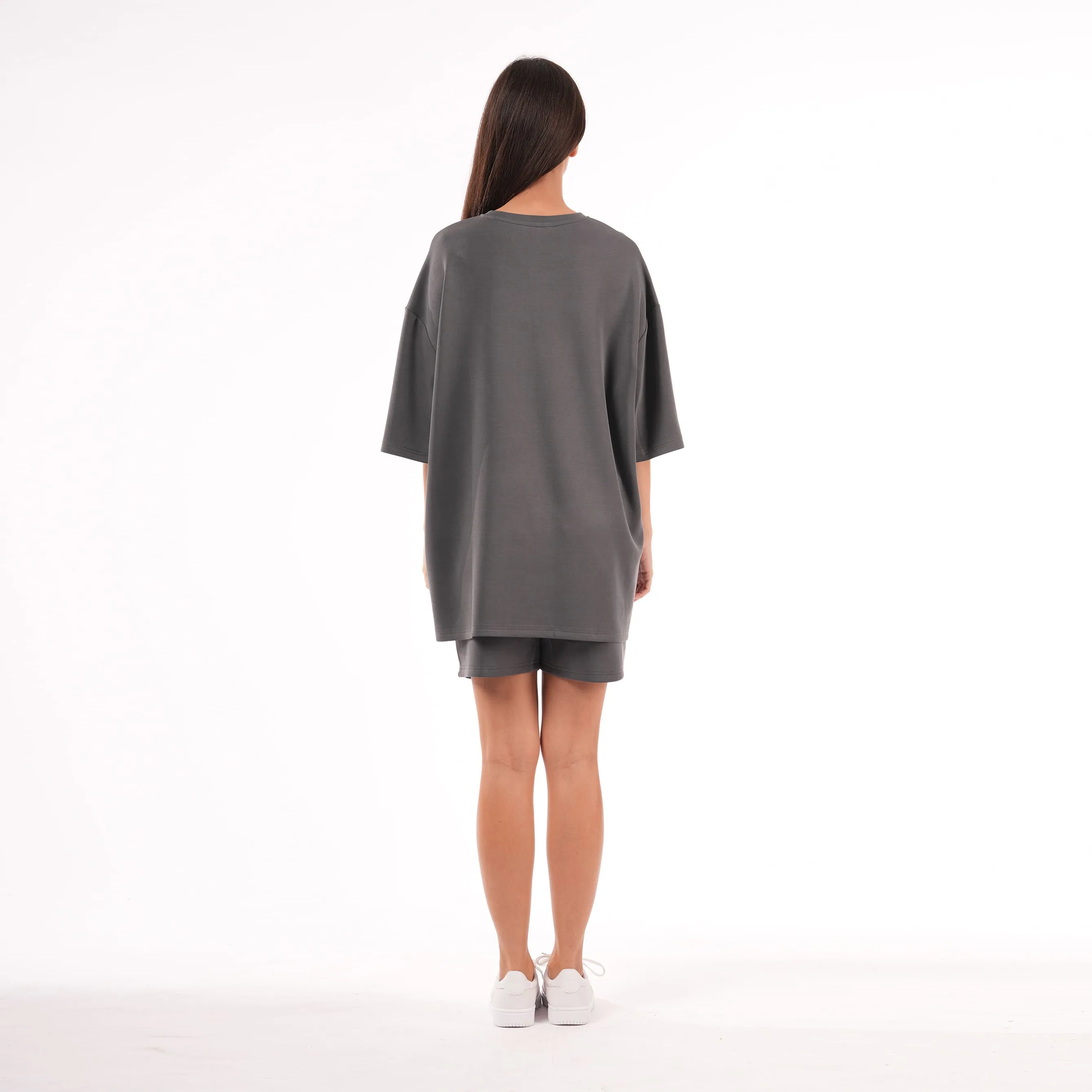 Premium Oversized T-shirt For Women - Charcoal Grey