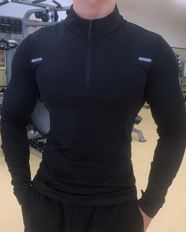 Reflective Performance Quarter-Zip Long Sleeve Shirts