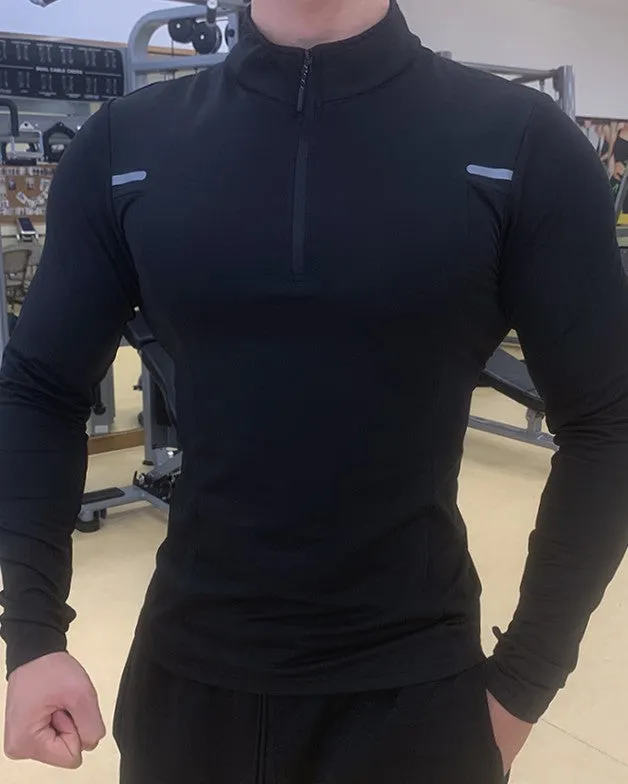 Reflective Performance Quarter-Zip Long Sleeve Shirts
