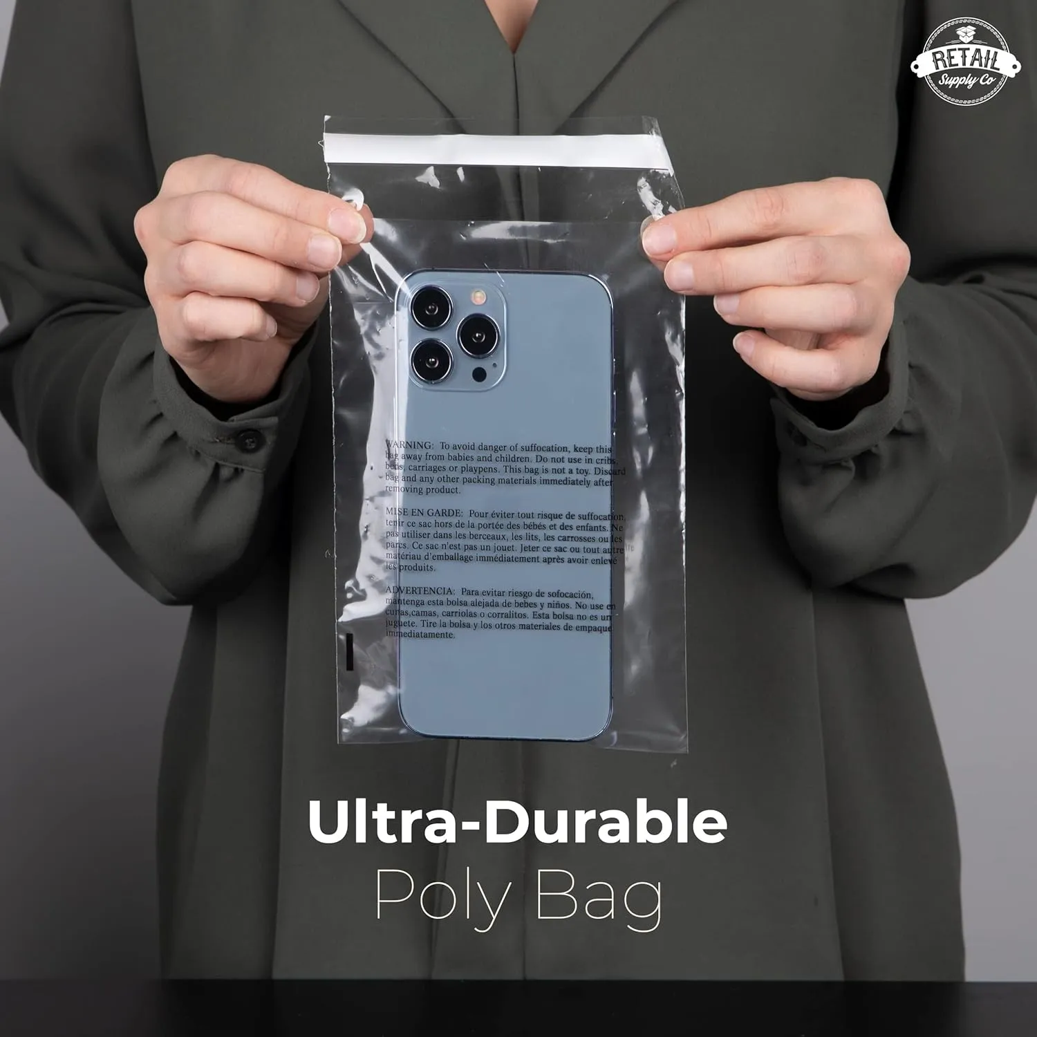 Retail Supply Co Resealable Clear Bags - 200 Pack 5x7 Inch
